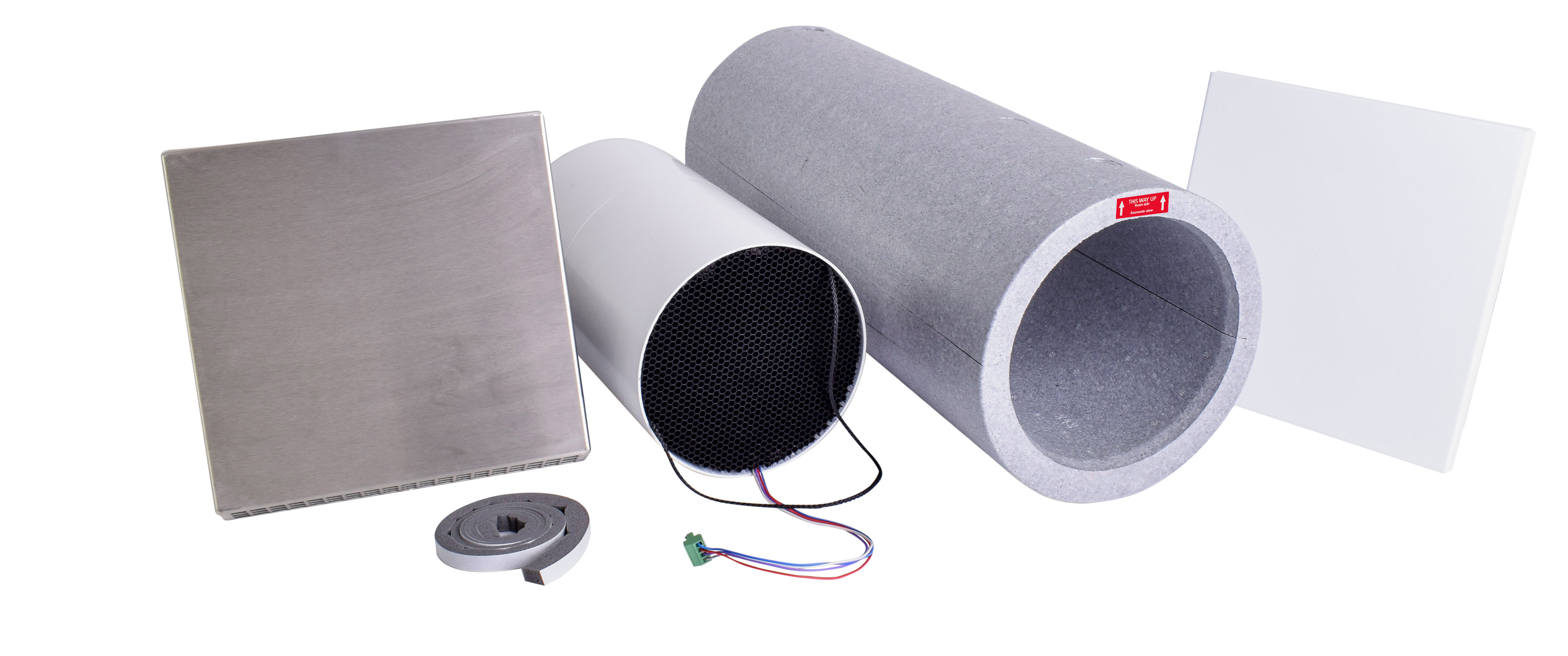 AIRUNIT SOLUS 2.0 Lüftungsgerät 500 Edelstahl Komplett - Set